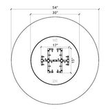 Circular Fireplace Ready-to-Finish Kit - 54" x 18" Warming Trends 