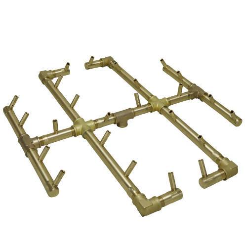 240K BTU 19.5" x 21.5" Original Brass Burner for Firepits Warming Trends 