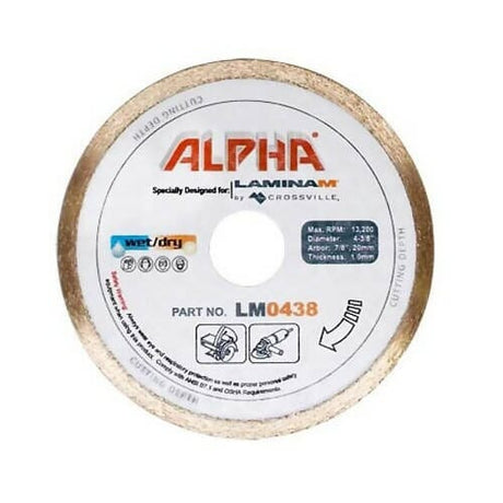 Alpha Crossville Laminam Blade - 4-3/8" Alpha Professional Tools 4-3/8" 