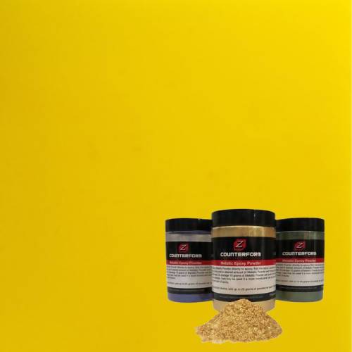 Z Counterform Metallic Epoxy Powder Concrete Countertop Solutions Dark Yellow 