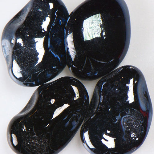 Black Licorice Iridescent Size Medium Jelly Bean Glass American Specialty Glass 22 Pound ($5.05/ lb) 