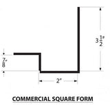 Large Square Edge - Commercial Bar Form Concrete Countertop Solutions 