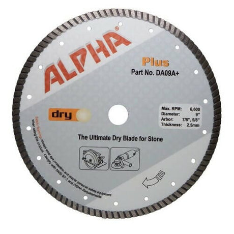 Alpha Plus Diamond Blades Alpha Professional Tools 9" 