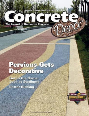 Vol. 10 Issue 2 - February/March 2010 Back Issues Concrete Decor Marketplace 
