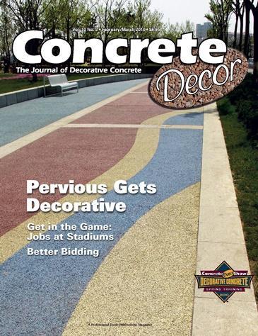 Vol. 10 Issue 2 - February/March 2010 Back Issues Concrete Decor Marketplace 