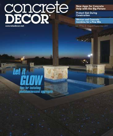 Vol. 17 Issue 6 - August/September 2017 Back Issues Concrete Decor Marketplace 