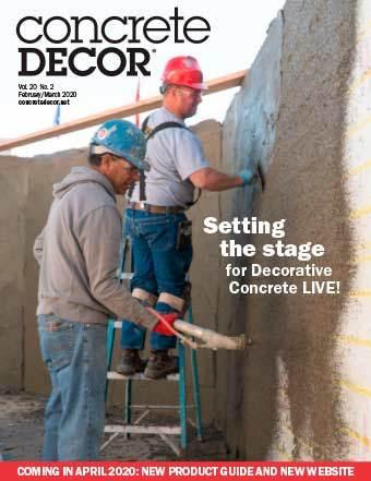 Vol. 20 Issue 2 - February/March 2020 Back Issues Concrete Decor Marketplace 