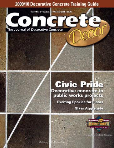Vol. 9 Issue 6 - September/October 2009 Back Issues Concrete Decor Store 