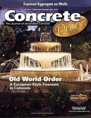 Vol. 9 Issue 7 - November/December 2009 Back Issues Concrete Decor Store 