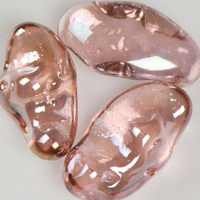 Pink Cotton Candy Iridescent Size Medium Jelly Bean Glass American Specialty Glass 10 Pound ($6.08/ lb) 