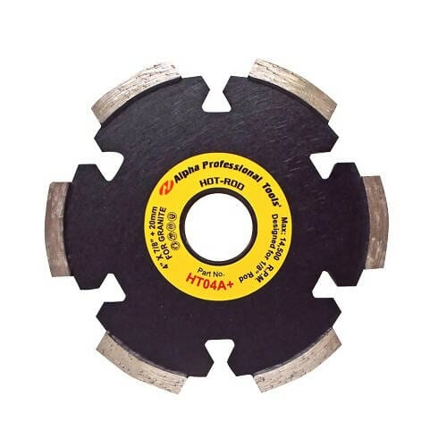 Alpha Hot-Rod Blade For Wet/Dry Channel Cutting Alpha Professional Tools 4" - 1/8" Rod for Granite 