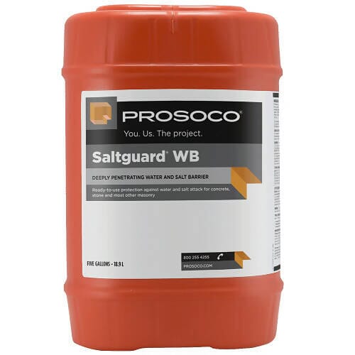 Saltguard WB - Deeply Penetrating Water and Salt Barrier Prosoco 5 Gallon 