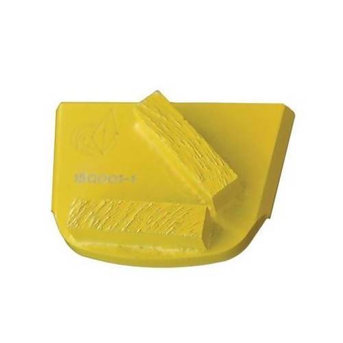 X-Series - Quick Change - Trapezoid Pad with Two Rectangular Segment Tooling for Concrete Concrete Polishing HQ 6 Yellow/Soft 