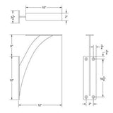 Floating Bar Bracket V6 Concrete Countertop Solutions 