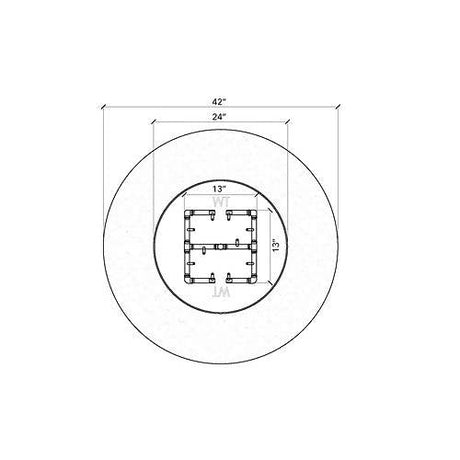 Circular Fireplace Ready-to-Finish Kit - 42" x 18" Warming Trends 