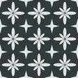 Floral Star Tile Pattern - Adhesive-Backed Stencil supplies FloorMaps Inc. Negative 