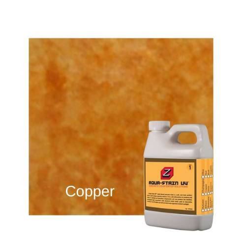 Z Aqua-Stain UV Concrete Countertop Solutions Copper 1 Quart 