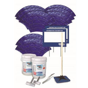 Euro Fan Cobble Texture Mat Kit for Stamped Concrete Tools Bon Tool 