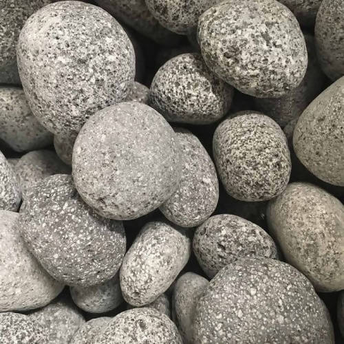 Rolled Lava Rock: 50 lb. of 1”- 2” - Gray/Black Stones Warming Trends 