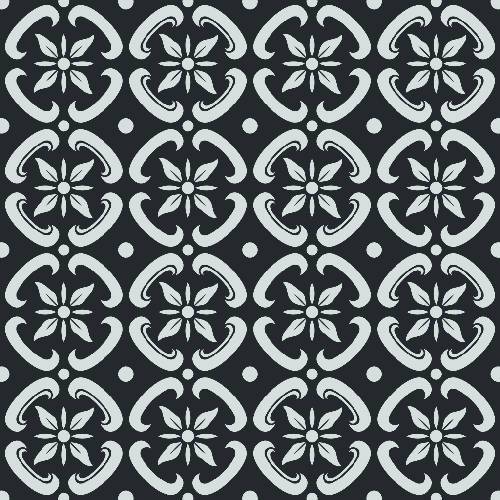 Talavera Floral Tile Pattern - Adhesive-Backed Stencil supplies FloorMaps Inc. Negative 