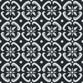 Talavera Floral Tile Pattern - Adhesive-Backed Stencil supplies FloorMaps Inc. Negative 