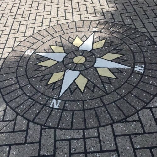 Star Compass Circle - Concrete Stencil Decorative Concrete Impressions 