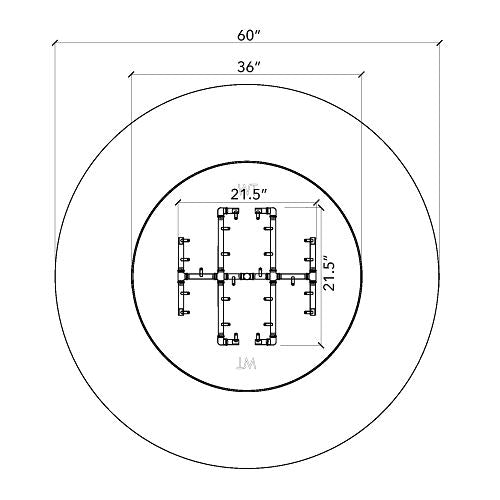 Circular Fireplace Ready-to-Finish Kit - 60" x 18" Warming Trends 