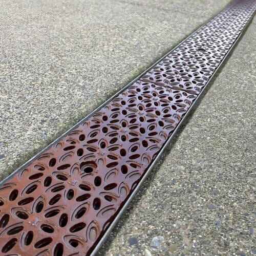 5" x 20" Anise Trench Grate (Heel Proof) Iron Age Designs 