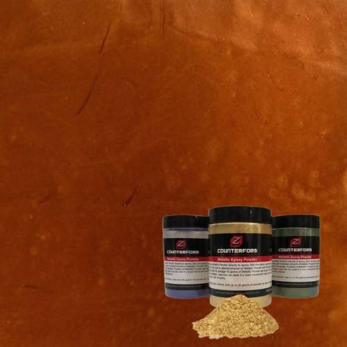 Z Counterform Metallic Epoxy Powder Concrete Countertop Solutions Bronze 