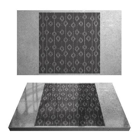 Hanging Rhombus Pattern - Adhesive-backed Stencil supplies FloorMaps Inc. 