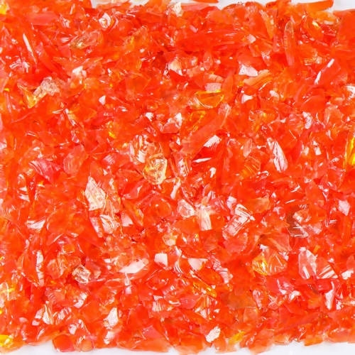 Chunky Orange Terrazzo Glass