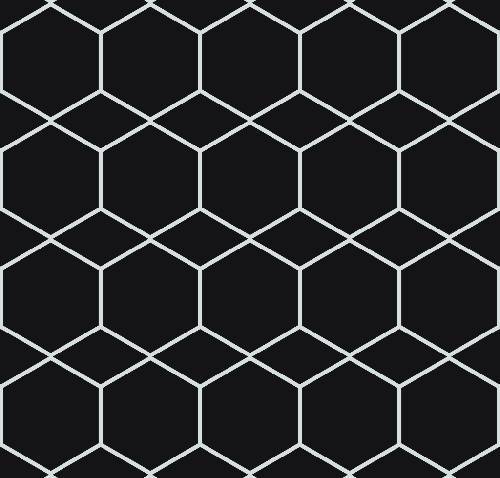 Hexagonal Honeycomb Pattern - Adhesive Backed Stencil supplies FloorMaps Inc. Negative 