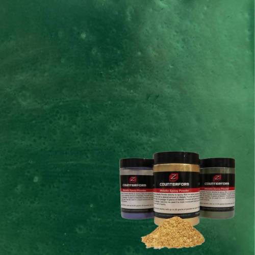 Z Counterform Metallic Epoxy Powder Concrete Countertop Solutions Dark Green 