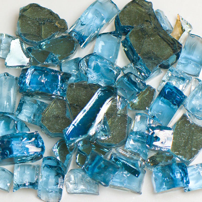 Reflective Blue Glass - Concrete Decor Store