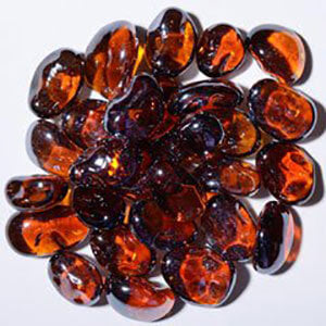 Rootbeer Iridescent Size Medium Jelly Bean Glass American Specialty Glass 10 Pound ($6.08/ lb) 