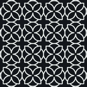 Spanish Floral Tile Pattern - Adhesive Backed Stencil supplies FloorMaps Inc. Negative 