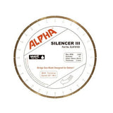 Silencer III Blade for Dekton - Premium Bridge Saw Blade Alpha Professional Tools 16" 