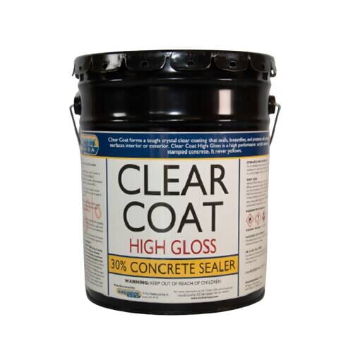 Clear Coat High Gloss - 30% Concrete Sealer - 5 Gallon EZChem Inc 