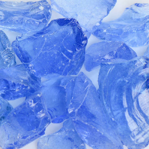 Crystal Blue Landscape Glass American Specialty Glass 1 Pound Medium 