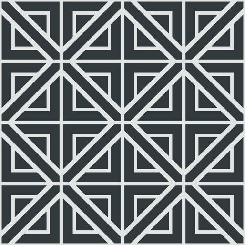 Geometric Modern Tile Pattern - Adhesive-Backed Stencil supplies FloorMaps Inc. Negative 