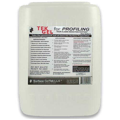 Tek Gel for Profiling Concrete - Etch and Clean Concrete Surfaces Surface Gel Tek 