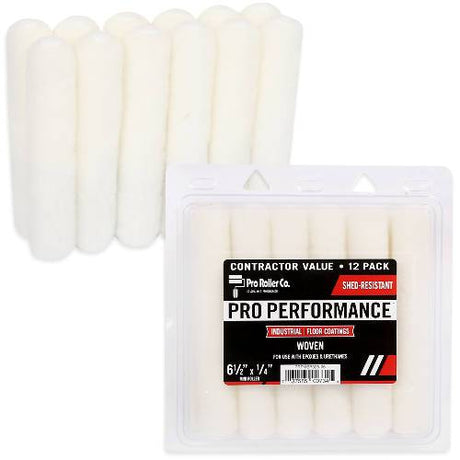 Pro Performance™ Mini Roller - Woven, Shed-Resistant - Contractor 12-Pack Pro Roller Co. 6 1/2" 1/4" Nap 