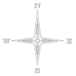 CR1 - Flattoo Stencil System - Compass Rose Surface Gel Tek 18" 