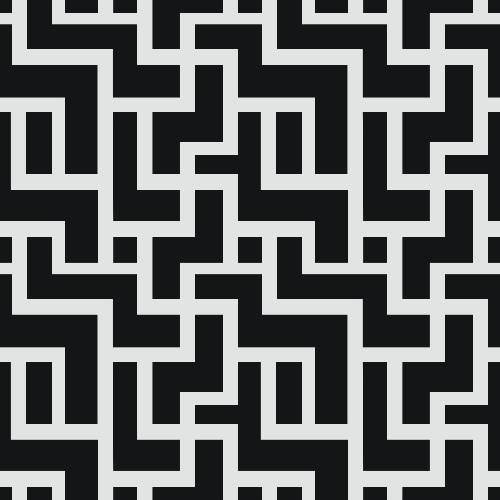 Labyrinth Brick Pattern - Adhesive-Backed Stencil supplies FloorMaps Inc. Negative 