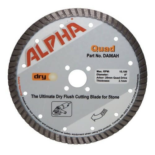 Alpha Quad Diamond Blades Alpha Professional Tools 6" 