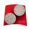 Fast Change - Double Round Segments Syntec Diamond Tools Medium (Red) 30 Grit 