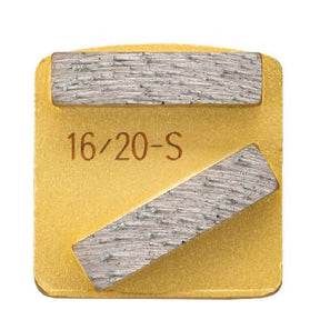 Uni Lock Diamond Tooling - Double Diamond Segments Syntec Diamond Tools Soft Bond (Gold) 6 Grit 