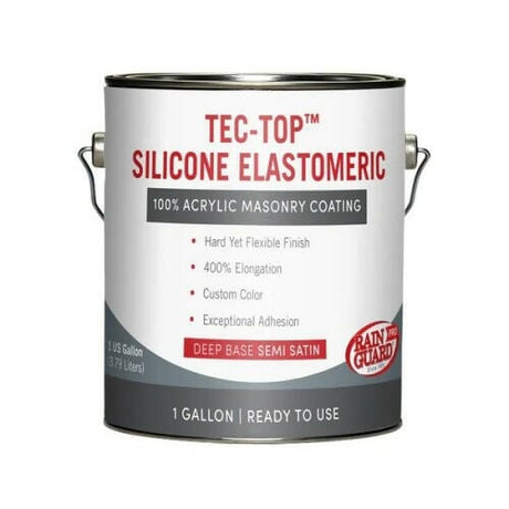 Tec-Top Silicone Elastomeric Rainguard Pro 1 Gallon Deep Base Semi-Satin 