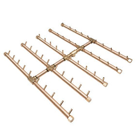 500K BTU 31.25" x 30.5" Square Tree-Style Brass Burner for Firepits Warming Trends 