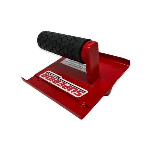 Hand Groover for Concrete - 6" x 6" - Hard Steel Superior Innovations 1/2" radius | 3/4" depth Rubber Handle 